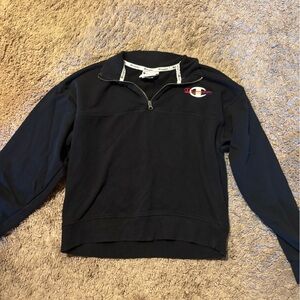 Black Champion Half-Zip Sweatshirt